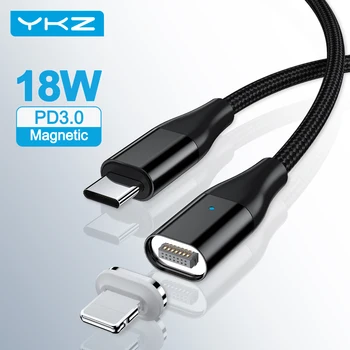 YKZ Magnetický Typ C osvětlení PD 18W rychlé nabíjení Kabel pro iPhone 12 11 Pro Max XS XR 8 Plus USB C 60W Kabel Pro Huawei, Xiaomi