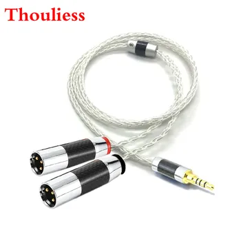 Thouliess hi-fi 7nOCC Stříbrný Pozlacený 3,5 mm Duální 2x 3pin XLR Samec Audio Kabel Adaptéru 2.5/4.4/3.5 k Vyvážené XLR Kabel