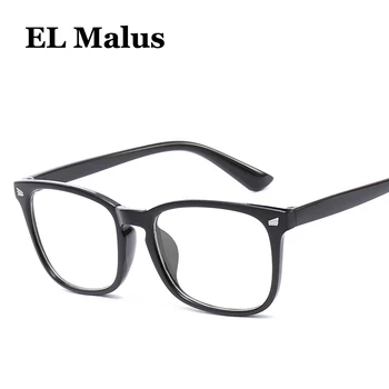 [EL Malus]Čtvercový Rám Brýle Modré Světlo Blokování Brýle Anti Modré Záření Objektiv Dámské Pánské Retro Modrá Černá Tan Odstíny