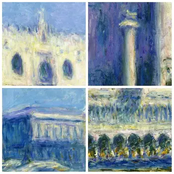Claude Monet Moderní Impresionistický Palazzo Ducale Plakát Vytisknout Původní Krajiny Benátky Plátně Olejomalby Domácí Zeď Umění Dárky