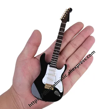 Osobní Mini Guitar model Miniaturní Elektrická Kytara Model Replika Domeček pro panenky Příslušenství Přizpůsobené Mini Hudební Nástroj