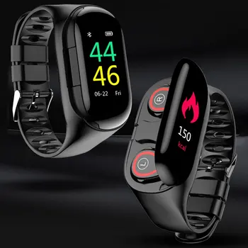 Poslední M1 Inteligentní Hodinky S Bezdrátovou Sluchátka Monitor Srdeční Frekvence, Dlouhá Doba V Pohotovostním Režimu Sport Watch Muži Smart Band Náramek Casual
