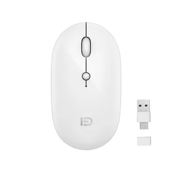 Dobíjecí 2.4 Ghz, USB, Bezdrátová myš, 1600DPI Optická Bluetooth 5.0 Počítačové Myši Hráč Myši USB Typ C Přijímač Pro Notebook PC