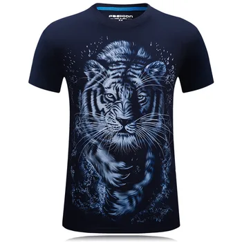 Módní Trend Muži ' s T-shirt 3D Tygr Grafické Tištěné Letní Topy Ležérní Streetwear Tričko Streetwear Oblečení Plus Velikost Tričko