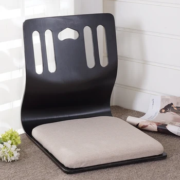 (2ks/lot) Japonské Křeslo Design, Domácí Obývací Pokoj Nábytek Kotatsu Stůl Židle Tatami Zaisu Beznohé Patře Židle Černém provedení