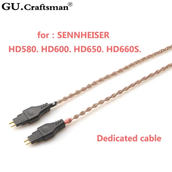 GUcraftsman 6N OCC mědi Pro SENNHEISER HD600 HD650 HD600s 4.4/2,5 mm, vyvážení Sluchátka upgrade kabel