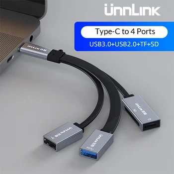 Unnlink USB C ROZBOČOVAČ USB 2.0 3.0 SD TF HUB Kabel USB Typu C Splitter Thunderbolt3 USB-C Dock Adaptér OTG pro ultrabook, notebook, telefon