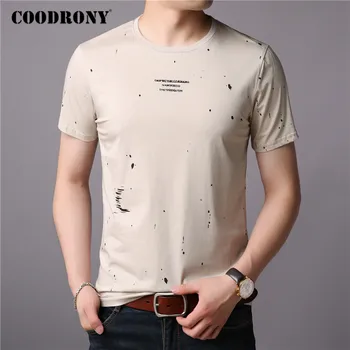 COODRONY Značky T Shirt Muži Módní Příležitostné O-Neck T-Shirt Pánské Oblečení Streetwear 2020 Letní Měkké Bavlněné Tričko Homme C5075S