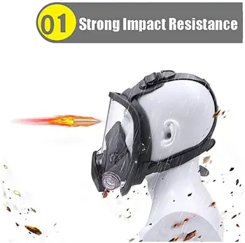 6800 Anti-Mlha Prach celý Obličej Respirátor Plynová Maska Obraz Stříkání Respirátor s Filtry Bezpečnosti Práce Formaldehyd ochrana