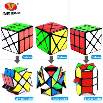 Yongjun Osa magic speed cube YJ kol puzzle kostky nálepka profesionální 3x3 Fisher cube vzdělávací hračky pro děti 3x3x3