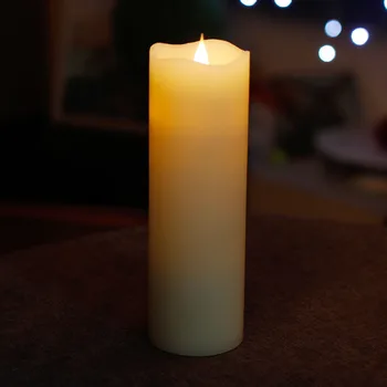 GiveU 3D Led Svíčky Bezplamenová Skutečné Vosk, LED Sloupek Dálkové Ovládání Svíčka Světlo S Časovačem Domácí Svatební Dekorace Svíčka