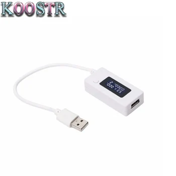 USB elektrický proud monitor, ampérmetr voltmetr LCD, 3V-7V, 0.05 A-3.5 A, 0-19999mAh, ampere Amper Meter, test power bank