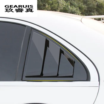 Car Styling Zadní Okno Trojúhelník Rolety dekorační panel Pokrývá Samolepky Střihu Pro Mercedes Benz C class W205 Auto Příslušenství