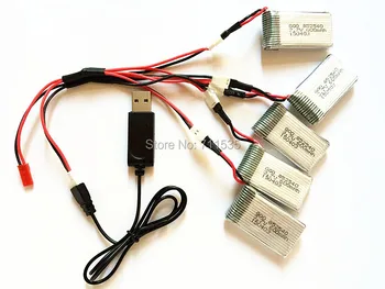 Li-po baterie 3.7 V 600mah 25C + 5 V 1 Nabíječka Kabel + USB kabel nabíječka Pro SYMA X5C X5 X5A RC Dálkové Ovládání Vrtulník