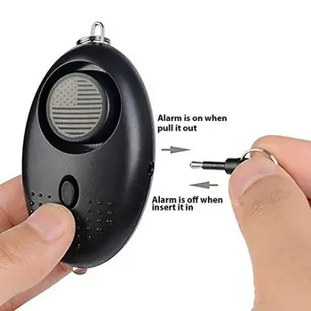 2 KS Osobní Alarm Znásilnění Útok Panika Bezpečnostní 140dB Hlasité Alarmy LED Přívěšek na klíče