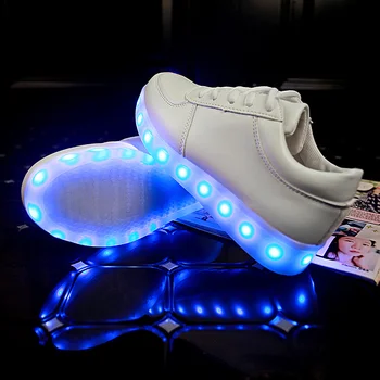 Módní 25-40 Led dětské Tenisky Děti boty USB Nabíjecí Osvětlené Světelný Tenisky Chlapci/Dívky, LED světla záře Děti Boty