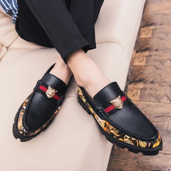 2019 nové módní muži ' shoes ležérní kožené mokasíny muž skluzu na boty hot prodej velké velikosti 38-48 příruby pohodlné boty pro muže