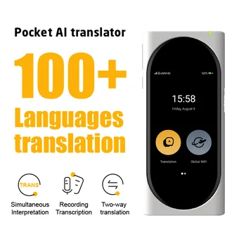 Langogo AI Překladatel Smart Recorder je Real-time on-line translation104 Jazyků Překlad Přepis Hlasu na text eSIM Wifi