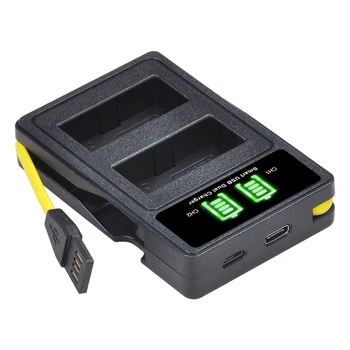 Durapro 2x BLN-1 BLN1 Náhradní baterie + LED USB nabíječka pro Olympus OM-D E-M1, E-M5 Mark II PEN-F E-P5 EM1 EM5 PENF EP5