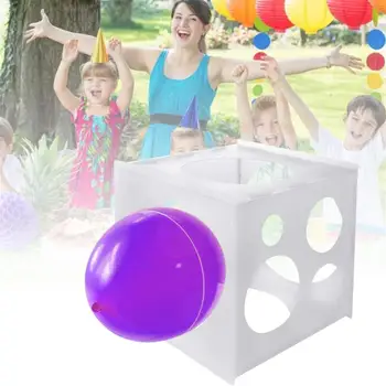 11 Otvory Balón Velikost Měřicí Box PP Náměstí Balón Sizer Box Balón Oblouky Nástroj Pro Měření Narozeniny Svatební Party