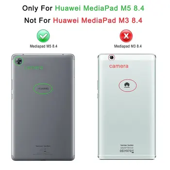 Folio Pouzdro pro Huawei Mediapad M5 8.4 SHT-AL09 SHT-W09 360 ° otočný Stojan-Kožený Ochranný Kryt Mediapad M5 8.4 Případech