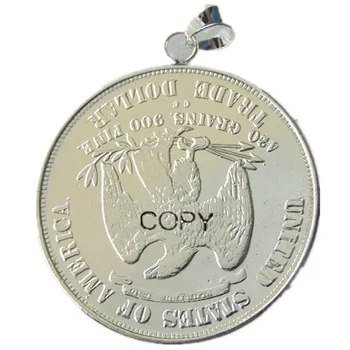 PS(01)Mince Přívěsek NÁS 1876cc Obchodu Dolar Náhrdelník Stříbrné Pozlacené Mince Módní Šperky