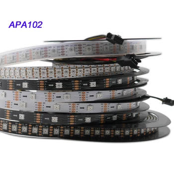 DC5V,APA102 lišta 1m/3m/5m 30/60/72/96/144 led/pixelů/m APA102 Smart led pixel strip ,DATA a HODINY samostatně IP30/IP65/IP67