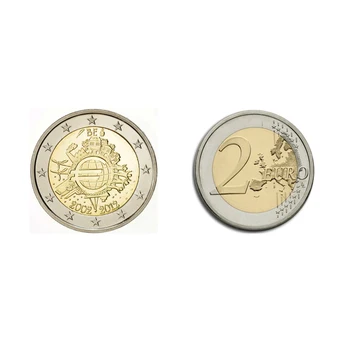 Belgie 2012 měny je vydáno 10. výročí 2 Euro pamětní mince Unc Real Pravé Originální Mince,