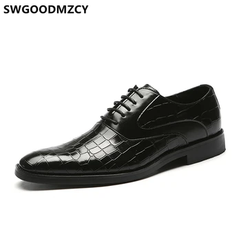 Oxford Oficiální Boty Pro Muže Z Černé Značkové Boty Muži Elegantní Hnědé Šaty Luxusní Pánské Boty Italské Sapato Zapato Hombre Formální