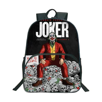 Vysoce Kvalitní Joker Batoh Děti Chlapci Dívky Dospívající 16 palce Batoh Barevné Vzor Školní Batoh Unisex Cestovní Taška