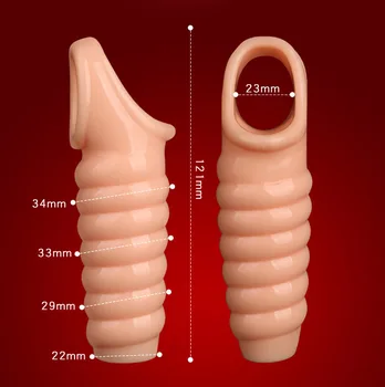 Muži Zpoždění Zámek Sperma V Pohodě Kondom Závitem Enhancer Kroužek Na Penis Extender Rukáv Erekce Dick Cock Ring Sexuální Hračky Pro Muže, Intimní