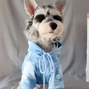 Tie-barvivo krátký svetr puppy podzimní oblečení šálek Yorkshire pes oblečení pro psy kotě oblečení teplé podzimní a zimní oblečení