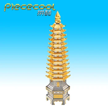 3D DIY Kovové Puzzle Model Wenchang Věž Řezání Skládačky Nejlepší Dárky Pro Milence, Přátele, Děti, Vzdělávací Hračky Kolekce