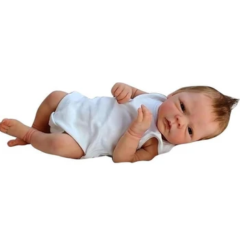 Reborn Panenky Baby 18inch Ručně Novorozence Doll Full Silikonové Tělo Panenky Realistické Živé Batole, Děti, Děti, Hračky, Dárky pro Věk