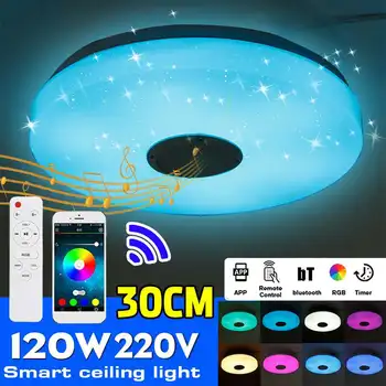 150W WiFi Moderní RGB LED Stropní Světlo, Osvětlení Domácnosti APLIKACI bluetooth Hudební Světlo Ložnice Lampa Inteligentní Stropní Svítidlo+Dálkové Ovládání