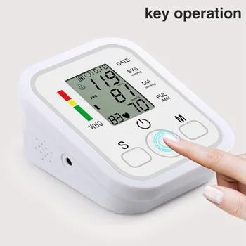 Digitální Monitor Krevního Tlaku Na Paži Automatické Tlukot Srdce Rychlost Tlakoměr Smart Voice Měření Metr Zařízení