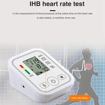 Digitální Monitor Krevního Tlaku Na Paži Automatické Tlukot Srdce Rychlost Tlakoměr Smart Voice Měření Metr Zařízení