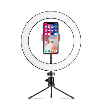LED Selfie Prsten Světla 26cm/16cm Camera Photo Studio Světlo Stmívatelné Fotografie Vyplnit Lampa Pro Živé Video Stativ S Držákem Telefonu