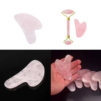 Přírodní prášek crystal jade válec masér sešrotování desky sada pro zdraví a krásu Válec + ve tvaru srdce
