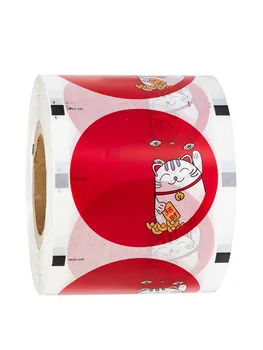 Zakázku Filmu Pierce-to-Lite k Utěsnění o 1600ks Jednorázové Papírové Plastové Ráže 95 90mm Pohár Membrána Kryt Víčka Kočka Červená