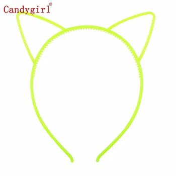 102pcs Holka, Děti, Ženy, Plast Glow Hairbands Světelný Kočičí Uši Čelenky Halloween Velikonoční Vlasové Doplňky Vlasy Kapely pokrývky hlavy