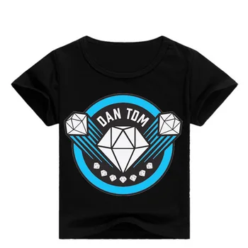 Z&Y 2-16 roků DAN TDM Diamond T-Shirt Ležérní Chlapci T Košile Děti Nové Diamantové Topy Krátký Rukáv Batole Košile Narozeniny Tričko