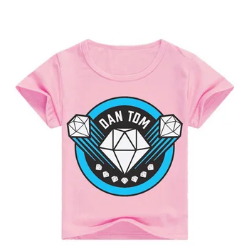 Z&Y 2-16 roků DAN TDM Diamond T-Shirt Ležérní Chlapci T Košile Děti Nové Diamantové Topy Krátký Rukáv Batole Košile Narozeniny Tričko