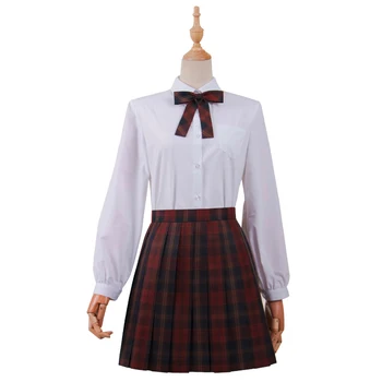 [Bohea Čaj] Dívka je Léto Podzim Vysokým Pasem Skládaná Sukně Dámské Kostkované Sukně JK Uniformy School Dress Student Utěrky