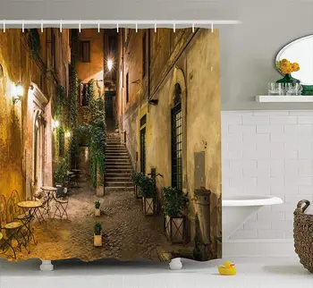 Starý Dvůr, Itálie Kavárna Židle Městě Historické Domy v Ulici Koupelna Dekor Oranžová Hnědá