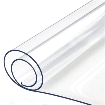2mm PVC Transparentní Vodotěsné Ubrus Obdélník ubrus Mat Kuchyně Plná Olej důkaz Tabulky Protector Soft Skleněné Tkaniny