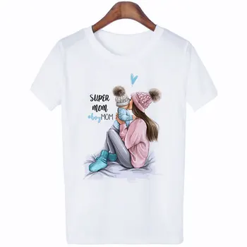 Módní Krásné Matky T Shirt ženy 2019 Nové Letní Krátký rukáv T-shirt Estetické Populární Oblečení Harajuku Bílé Tričko