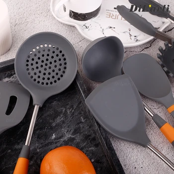 Nové Silikonové vaření nástroj, Non-stick Vaření pozici karty Non-skluzu design z nerezové oceli silikonové rukojeti kuchyňské potřeby