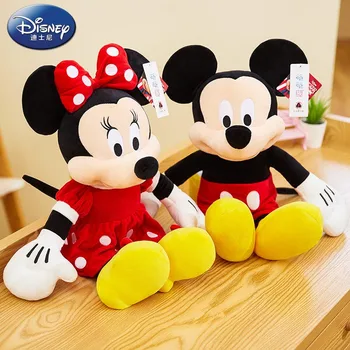 Originální Disney 30 cm/46 cm Mickey Minnie Mouse Vysoce Kvalitní Karikatura Plněné Plyšové Panenky, Hračky Pro Dívky Děti, Dárky k Narozeninám