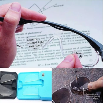 NONOR Čtení Brýle Tekuté Silikonové Bifokální Čtení Objektiv Presbyopickém Čočky Zvětšení Opakovaně Bifokální Čočky 2 Ks/ box